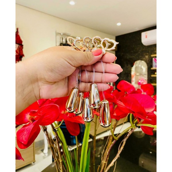 Cone Vaginal Para Pompoarismo Em Metal - Linha Slin PESO:45g