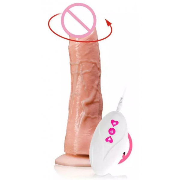 Prótese Rotativa Com Aquecimento e 7 Modos De Vibração Recarregável 17cm X 3.3cm