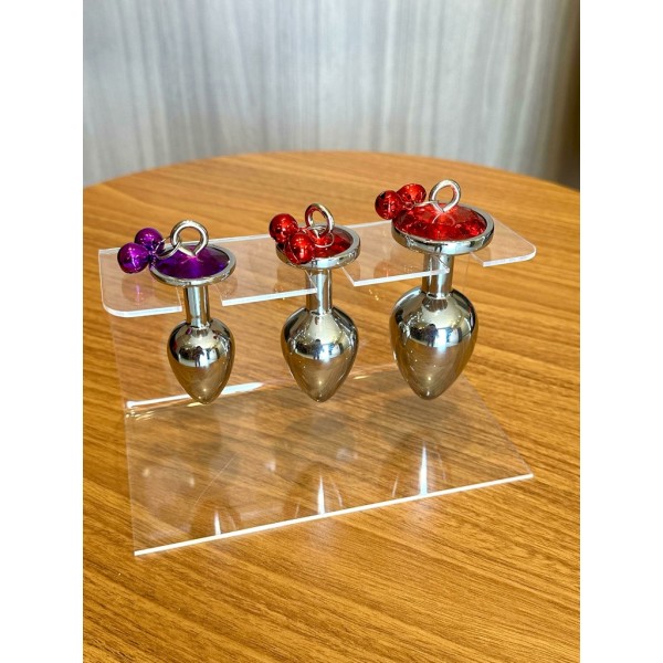 Plug Anal G em Aço Com Joia na Base e Sino - (6,5 X 4,5 cm)