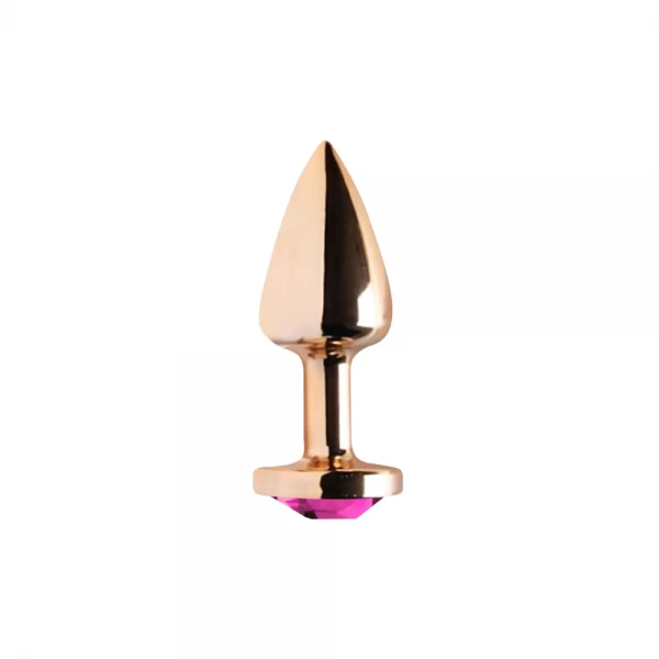 Plug Anal Dourado P - Joia Vermelha