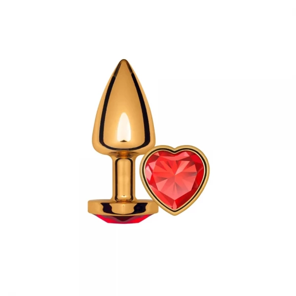 Plug Anal Gold - Coração Vermelho
