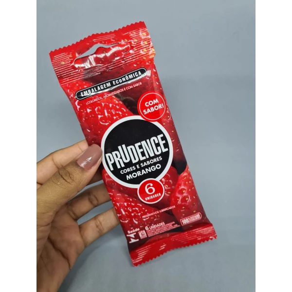 Preservativo Prudence Morango - 6un
