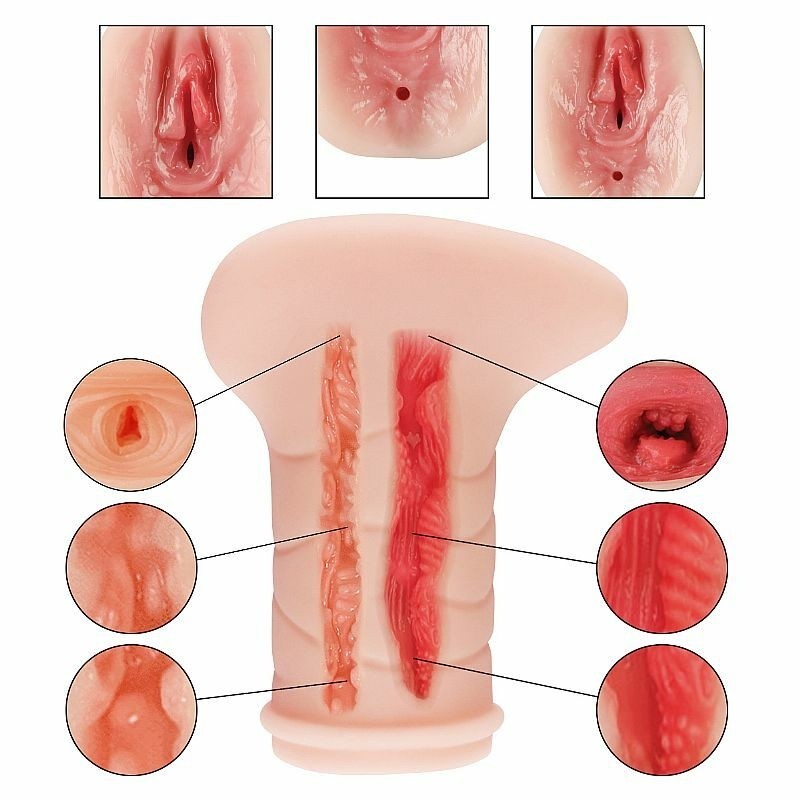 Masturbador Formato de Vagina e Ânus Realistico