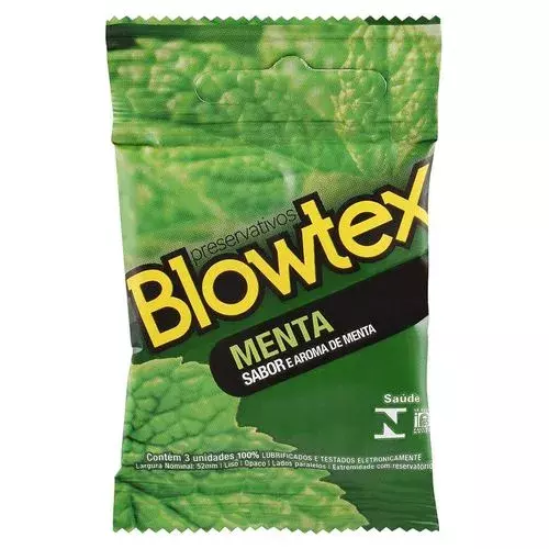 Preservativos Sabor e Aroma Menta 3 Unidades Blowtex