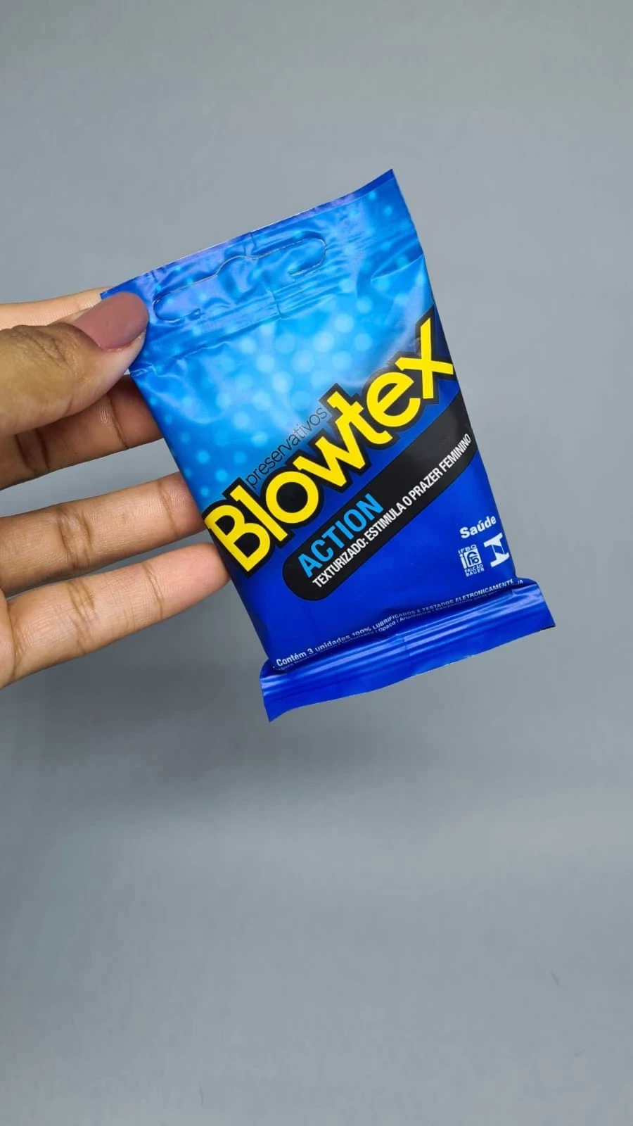 Preservativo Blowtex Action com 03 Unidades