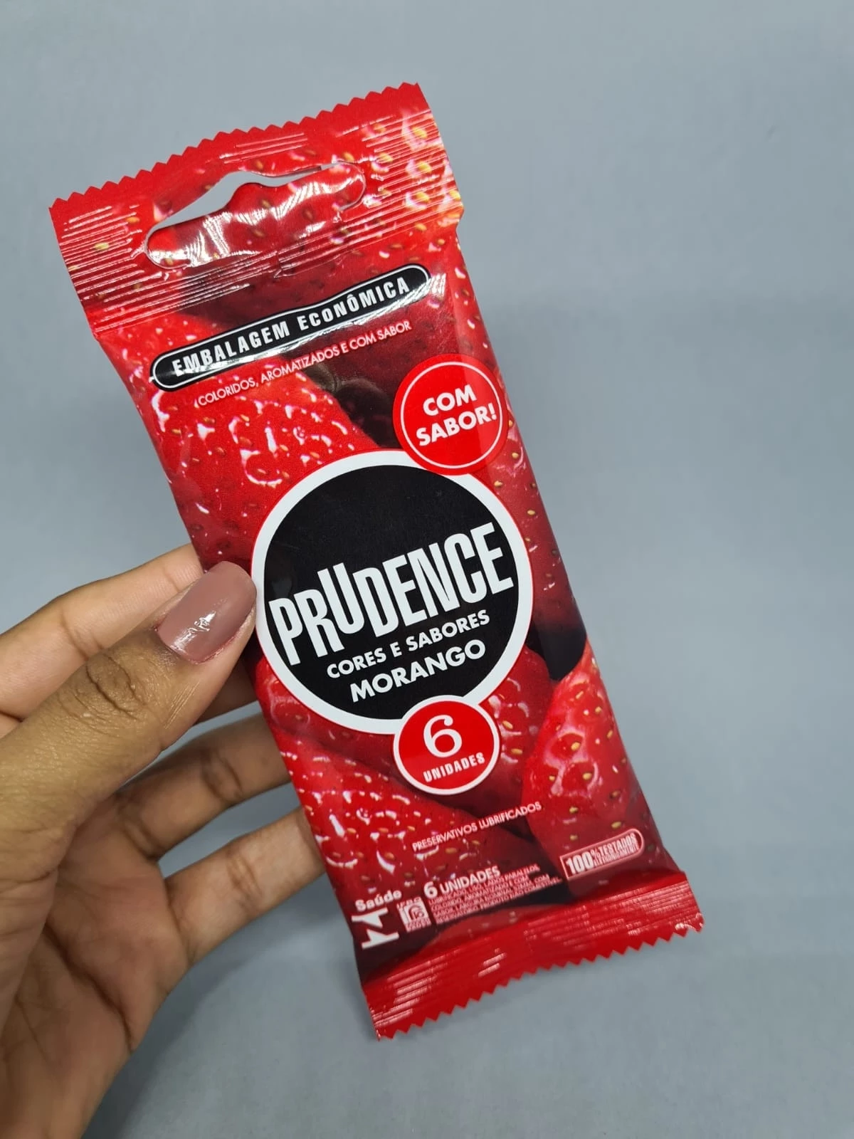 Preservativo Prudence Morango - 6un