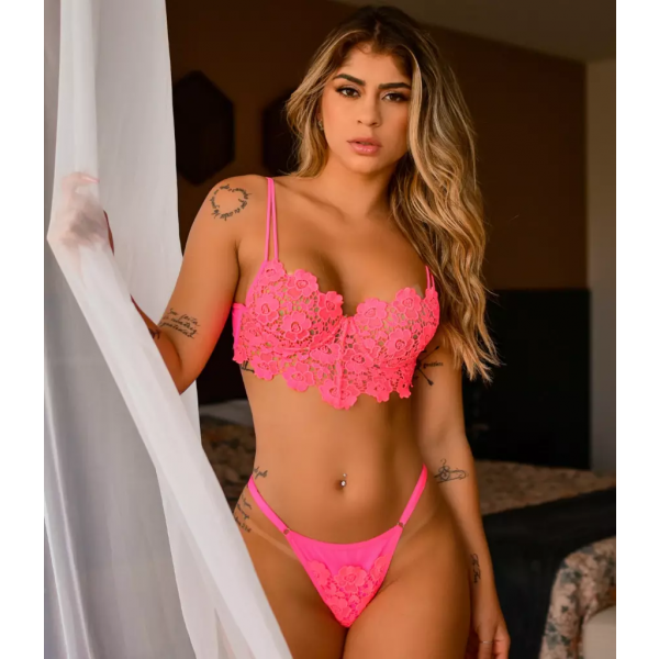 Conjunto Guipir - Pink Neon