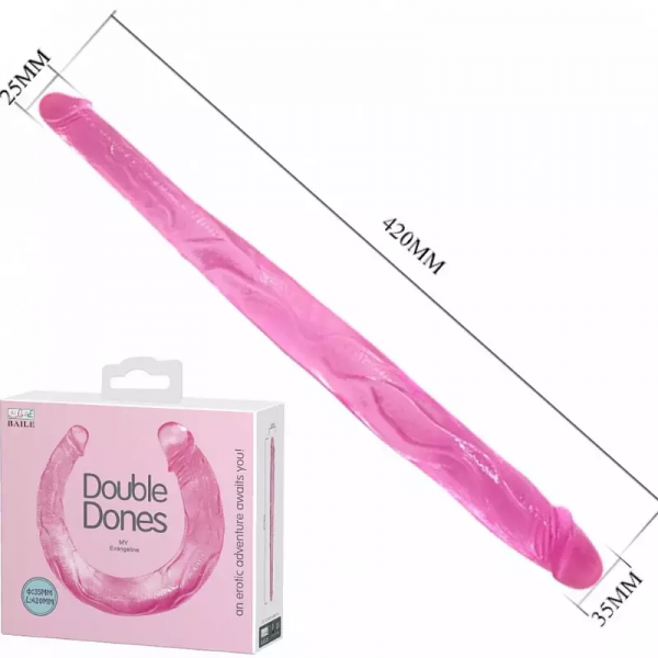 Pênis Duplo Realístico Flexível Double Dones