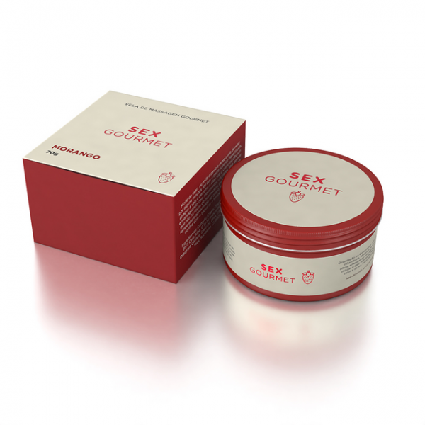 Vela Hidratante Beijavel Sex Gourmet Morango - Nova Embalagem 70g