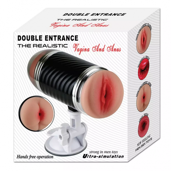 Masturbador Vagina e Ânus com Ventosa