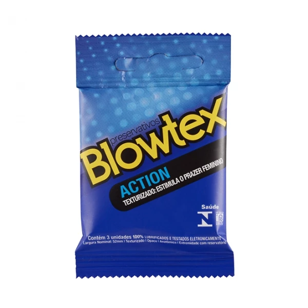 Preservativo Blowtex Action com 03 Unidades
