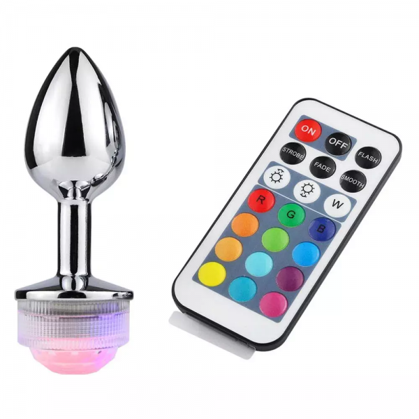 Plug Anal com Led e controle sem fio