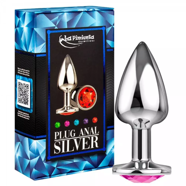 Plug Anal P Silver ABS atóxico (6,5X2,5 cm)