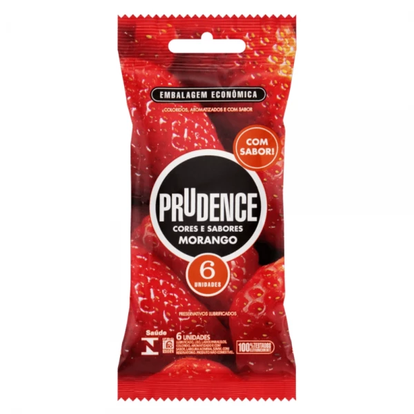 Preservativo Prudence Morango - 6un