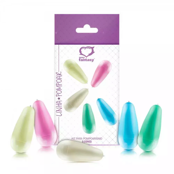 Kit Para Pompoarismo Com 5 Cones