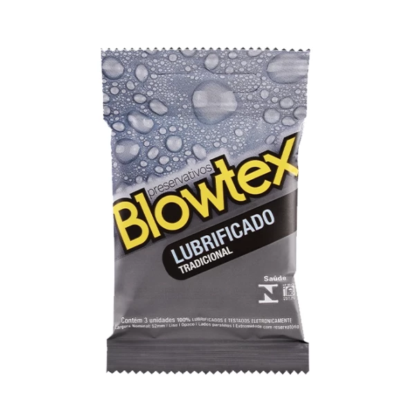 Preservativo Blowtex Lubrificado Tradicional com 03 Unidades