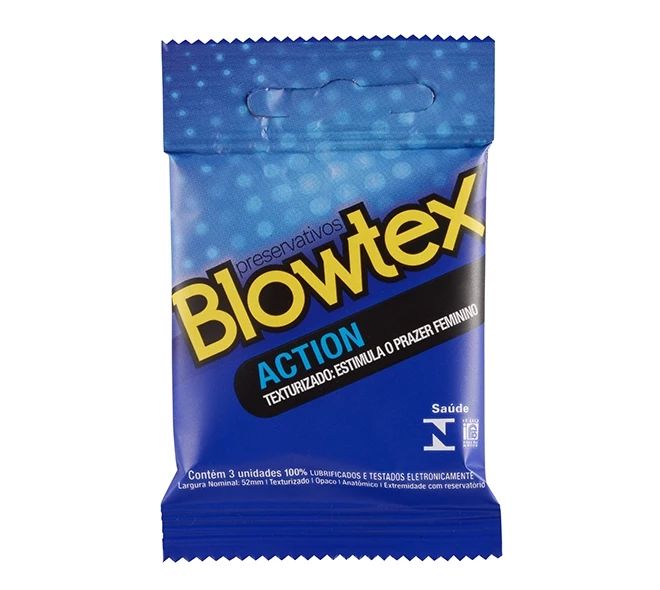 Preservativo Blowtex Action com 03 Unidades