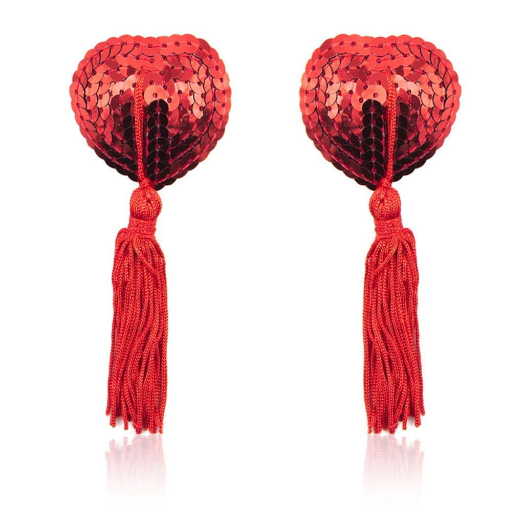 Nipple Coração com Paetê COR:Vermelho