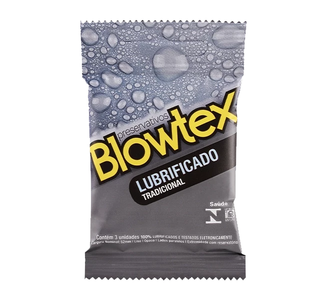 Preservativo Blowtex Lubrificado Tradicional com 03 Unidades