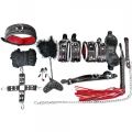 Kit BDSM - Vermelho c/ Preto